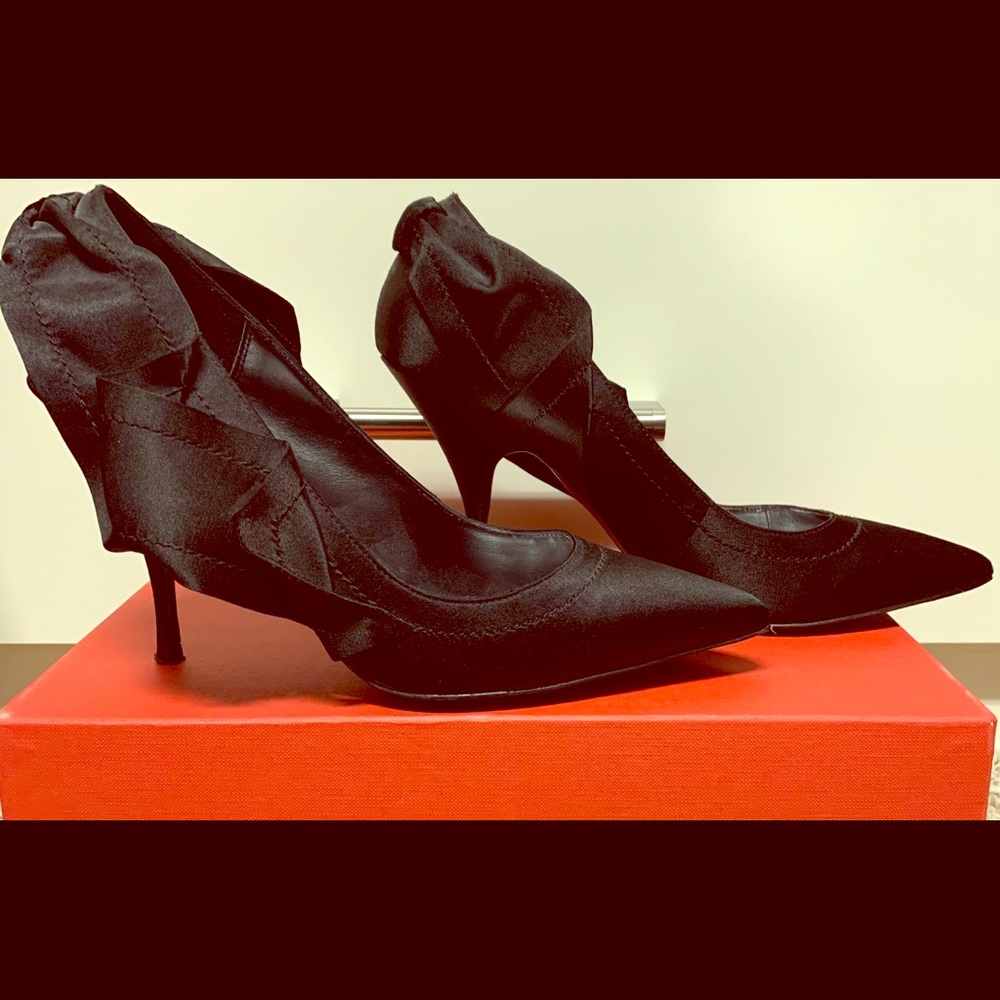 Black Satin KAREN MILLEN Shoes, 37.5 / 7.5